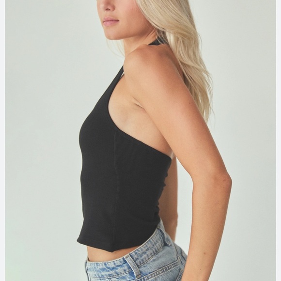 Klassy Network Ribbed Halter Brami - xs black - Picture 2 of 12